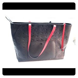 MCM Klara Leather Monogram Shopper Tote